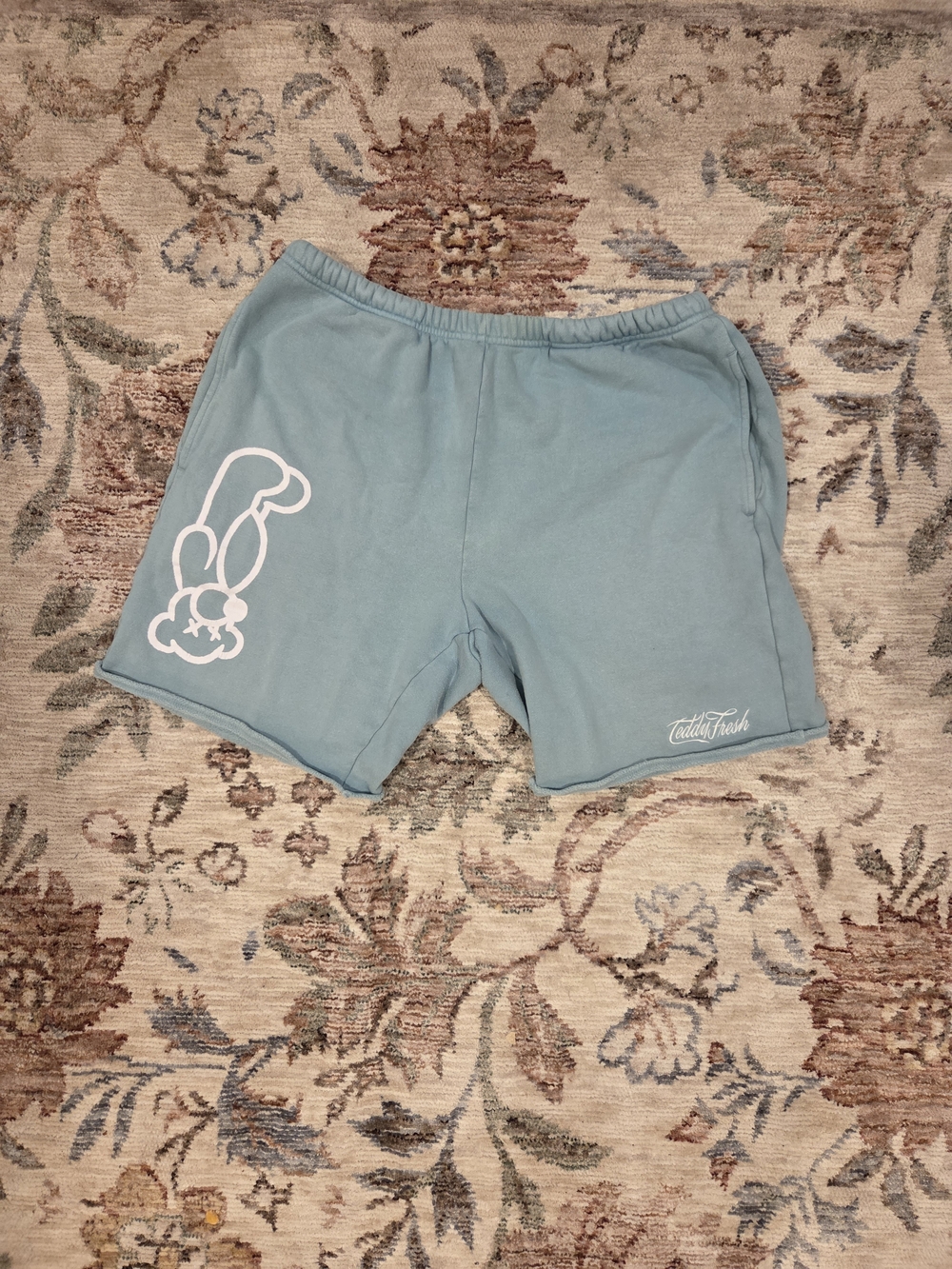 Teddy Fresh Sky Blue Graphic Athletic Shorts